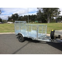 Trailer Hire Box Trailers 8X5 ATV Mower Trailer 900mm Cage Rear Ramp