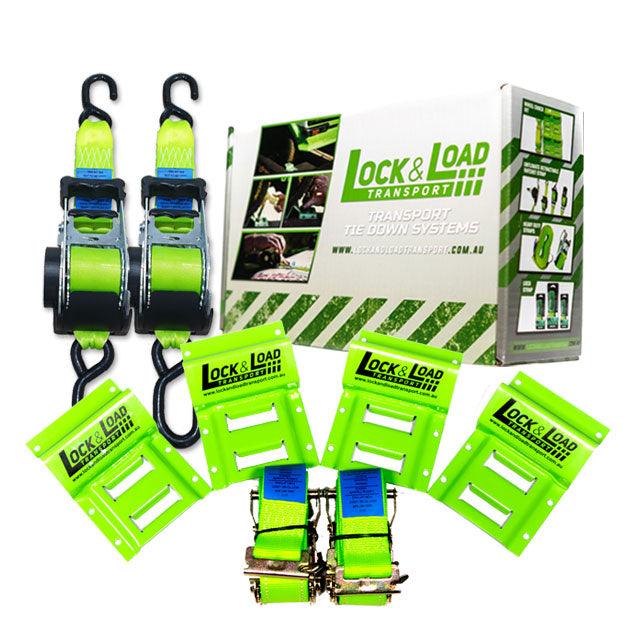 Wheel Chock Kit with Tie Down Straps RW55 | Lock and Load Transport