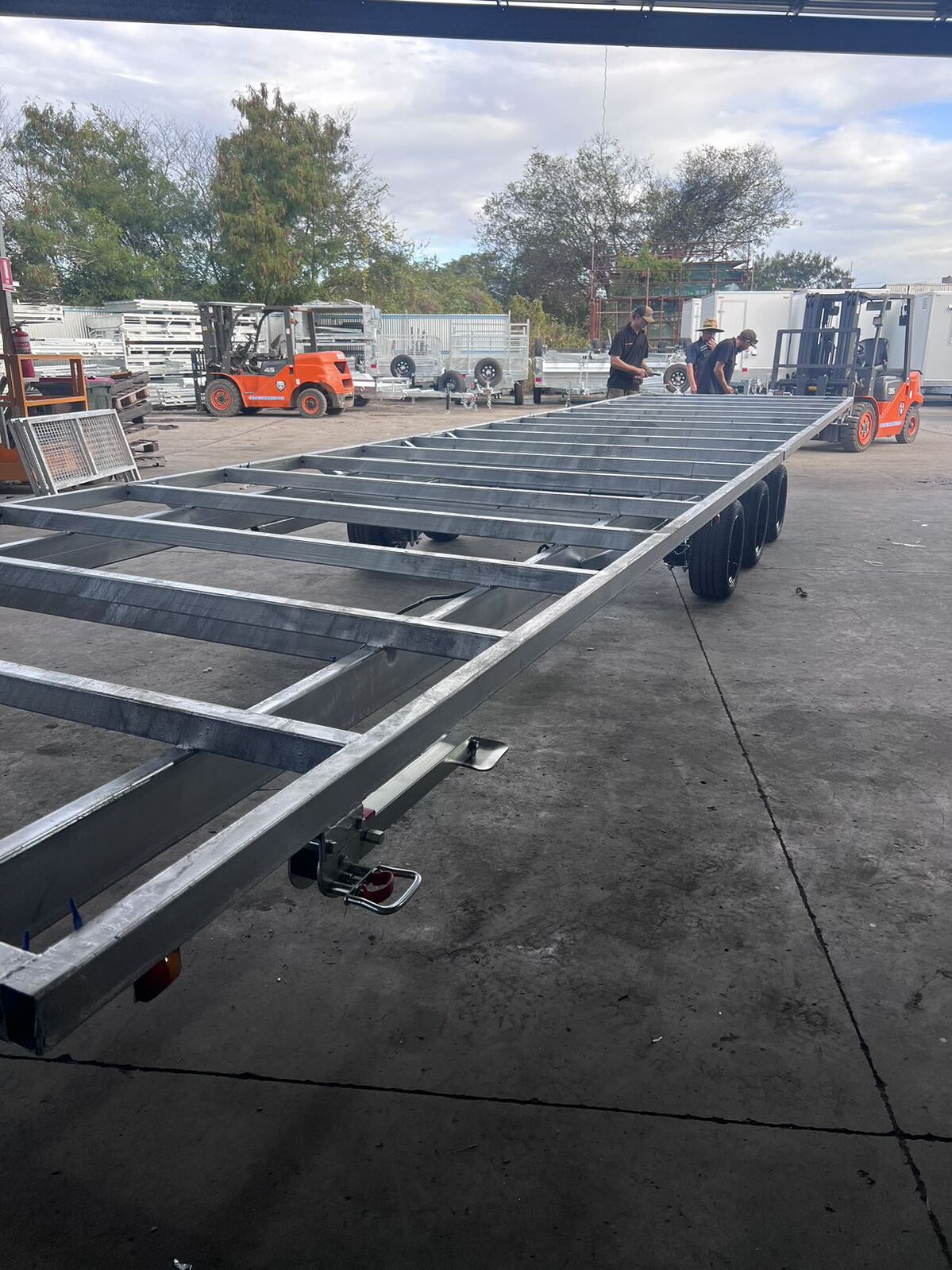 11 X 2.4 Metre Tri-Axle Tiny Home Trailer 4500kg ATM Supplied Without Floor To Suit Tiny Home Build 11 X 2.4 Metre Tri-Axle Tiny Home Trailer 4500kg ATM Supplied Without Floor To Suit Tiny Home Build