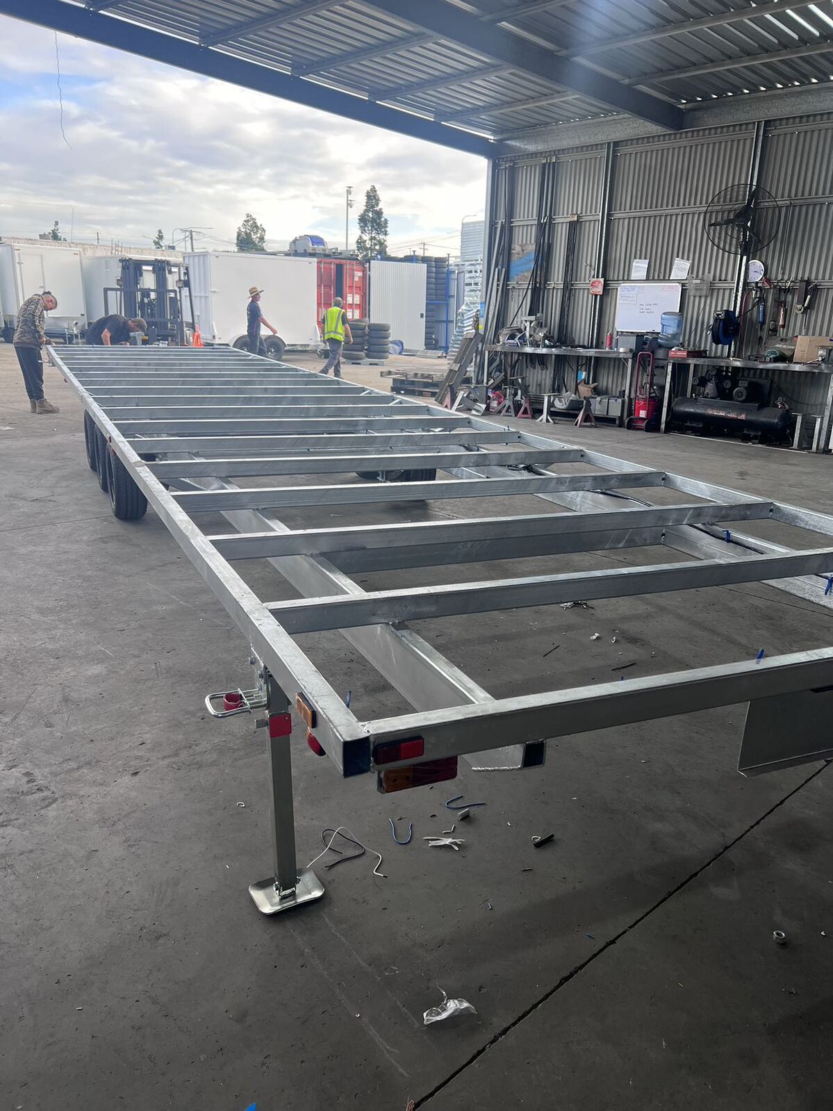 11 X 2.4 Metre Tri-Axle Tiny Home Trailer 4500kg ATM Supplied Without Floor To Suit Tiny Home Build 11 X 2.4 Metre Tri-Axle Tiny Home Trailer 4500kg ATM Supplied Without Floor To Suit Tiny Home Build