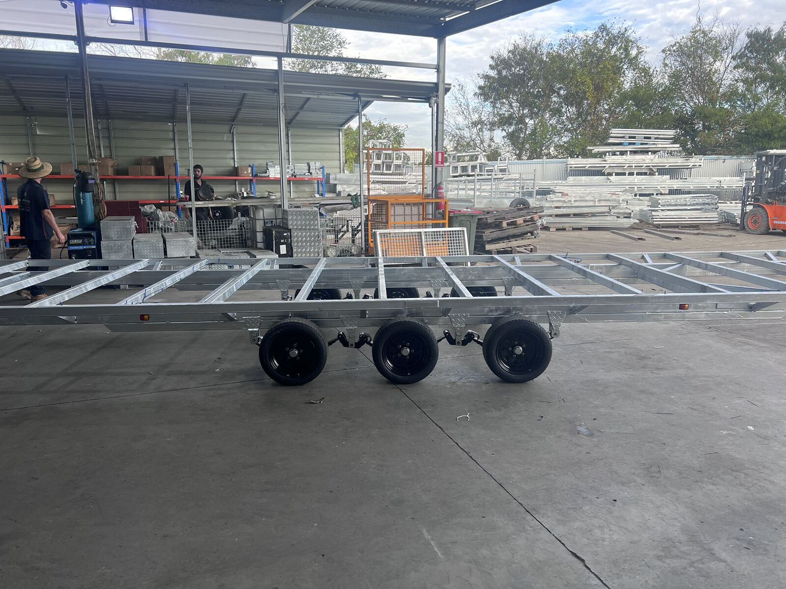 11 X 2.4 Metre Tri-Axle Tiny Home Trailer 4500kg ATM Supplied Without Floor To Suit Tiny Home Build 11 X 2.4 Metre Tri-Axle Tiny Home Trailer 4500kg ATM Supplied Without Floor To Suit Tiny Home Build