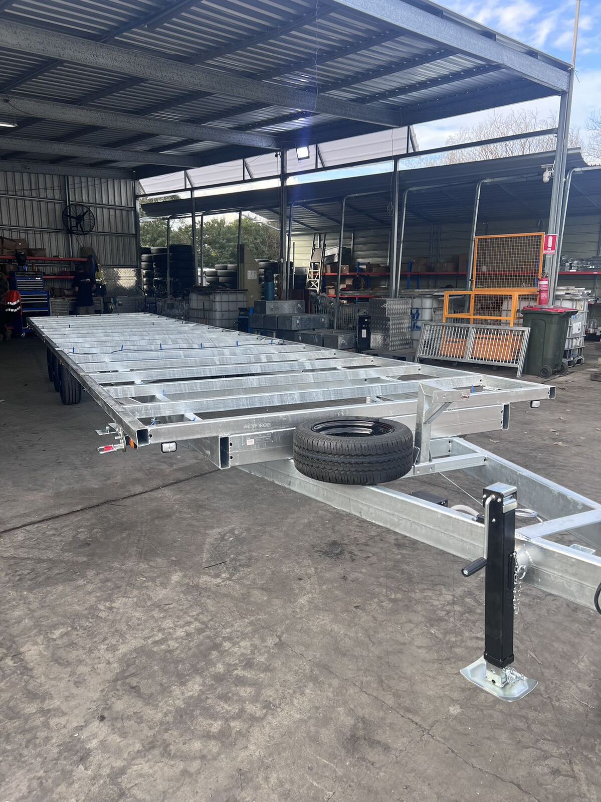 11 X 2.4 Metre Tri-Axle Tiny Home Trailer 4500kg ATM Supplied Without Floor To Suit Tiny Home Build 11 X 2.4 Metre Tri-Axle Tiny Home Trailer 4500kg ATM Supplied Without Floor To Suit Tiny Home Build