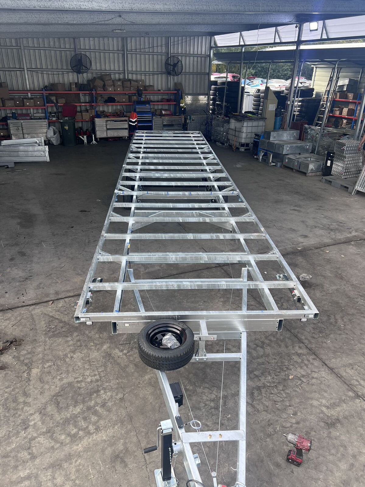 11 X 2.4 Metre Tri-Axle Tiny Home Trailer 4500kg ATM Supplied Without Floor To Suit Tiny Home Build 11 X 2.4 Metre Tri-Axle Tiny Home Trailer 4500kg ATM Supplied Without Floor To Suit Tiny Home Build