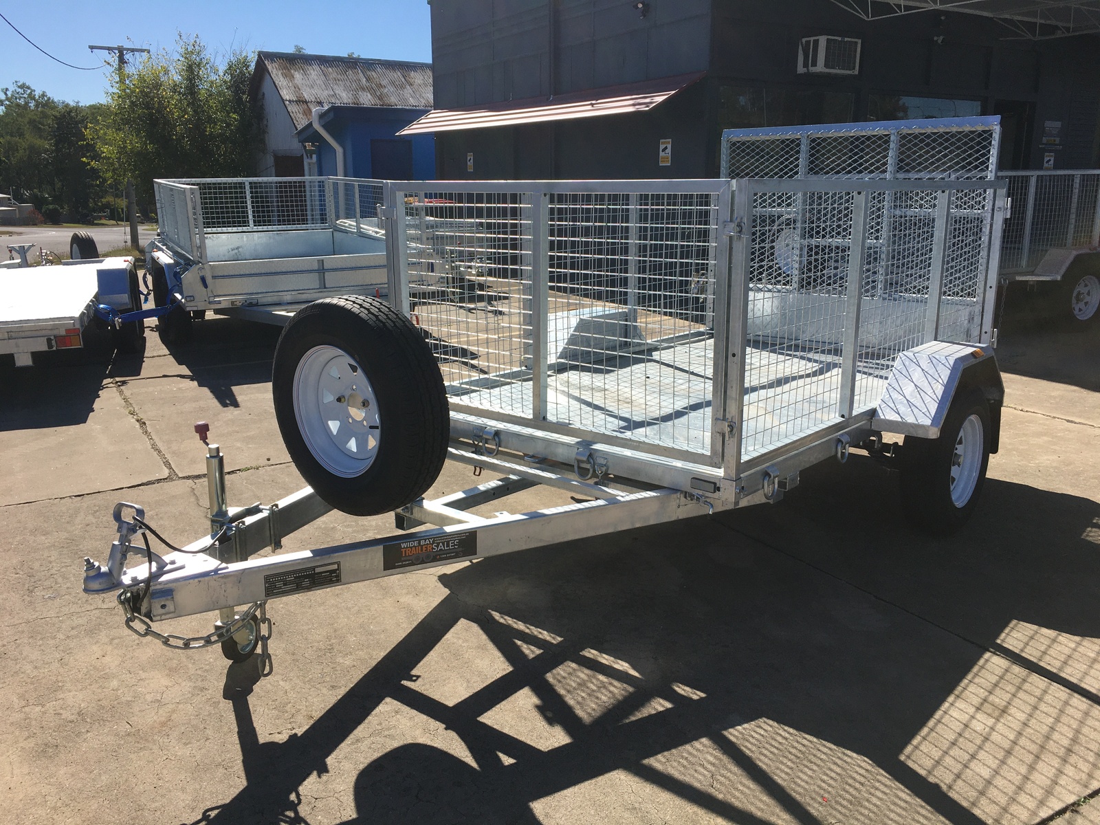 8X5 Hot Dipped Galvanised ATV Trailer Rear Ramp Tipping 900mm Cage Jockey Wheel Spare Wheel Mudflaps and 6 mths rego 8X5 Hot Dipped Galvanised ATV Trailer Rear Ramp Tipping 900mm Cage Jockey Wheel Spare Wheel Mudflaps and 6 mths rego